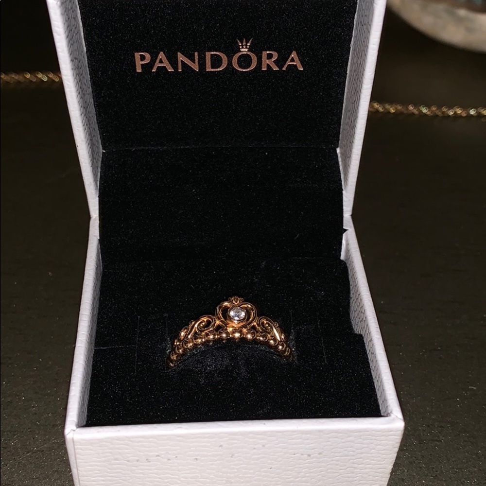 ROSE GOLD PANDORA CROWN RING